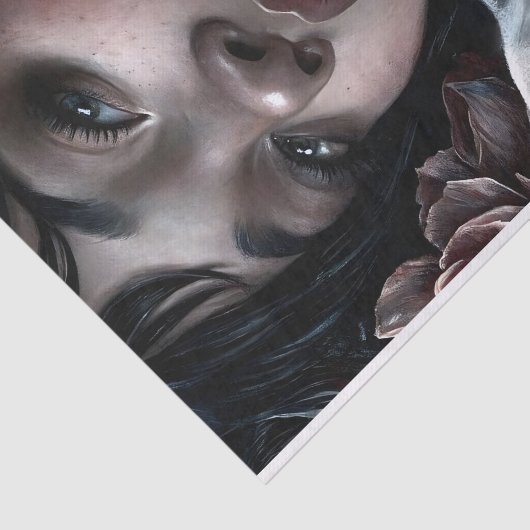 Velvet Woman With Crimson Lips decoupage 薄葉紙 (詳細)