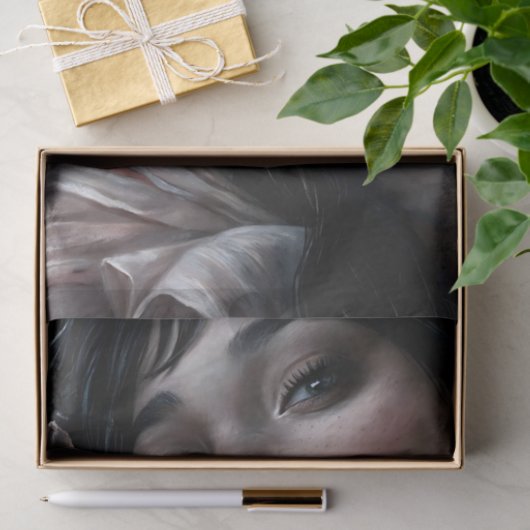 Velvet Woman With Crimson Lips decoupage 薄葉紙 (ギフト)