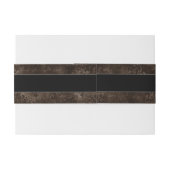 Velvety Bronze Damask | Mocha Brown Grunge Baroque 招待状ベリーバンド (裏面例)