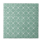 Velvety Lattice Pattern in Mint Green タイル (正面)