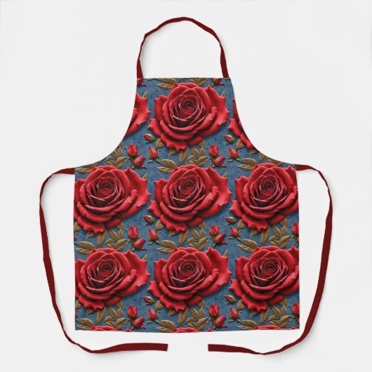 Velvety Red Roses  エプロン (正面)