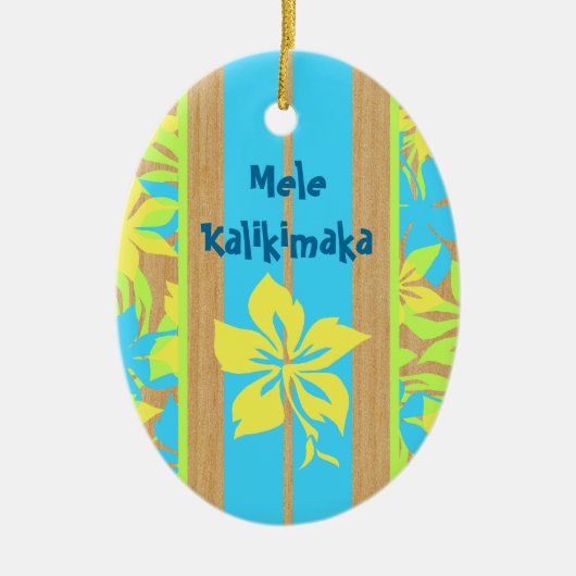 Velzylandのサーフボードのオーナメント セラミックオーナメント (正面)