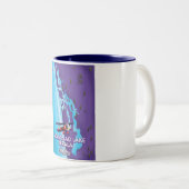 Vembanad湖,インド旅行ポスター ツートーンマグカップ (正面右)