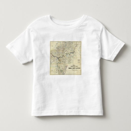 Venango郡の油の地域の地図 トドラーTシャツ (正面)