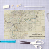 Venango郡の油の地域の地図 薄葉紙 (クラフト)