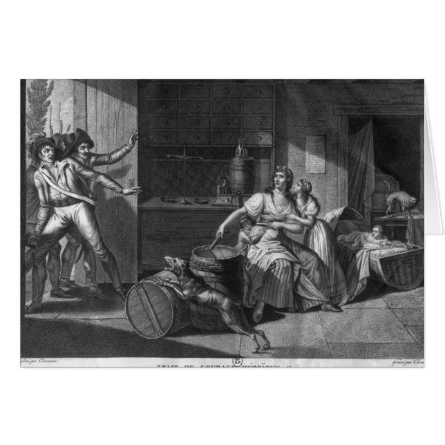 Vendeanの強盗に直面している女性の英雄的な勇気 (正面横)