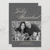 Vendimia clásico navideño tarjetas con fotografías シーズンカード (正面/裏面)