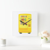 Vending Machine スクエア壁時計 (ホーム)