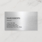 Vending Service Snack Vendors Modern Metal 名刺 (裏面)