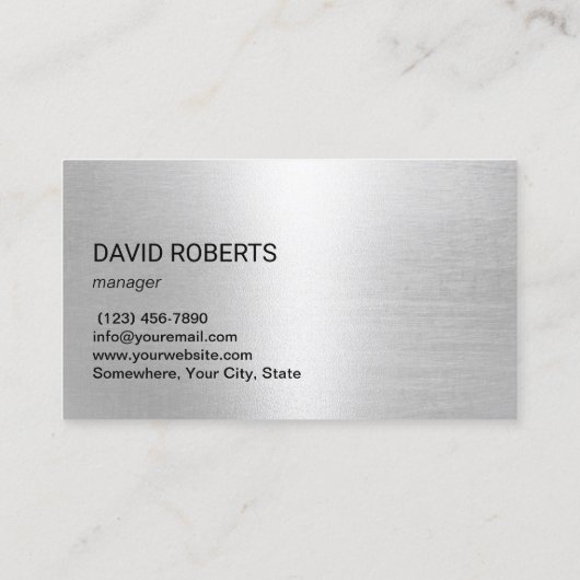 Vending Service Snack Vendors Modern Metal 名刺 (裏面)