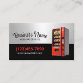 Vending Service Snack Vendors Modern Metal 名刺 (正面)