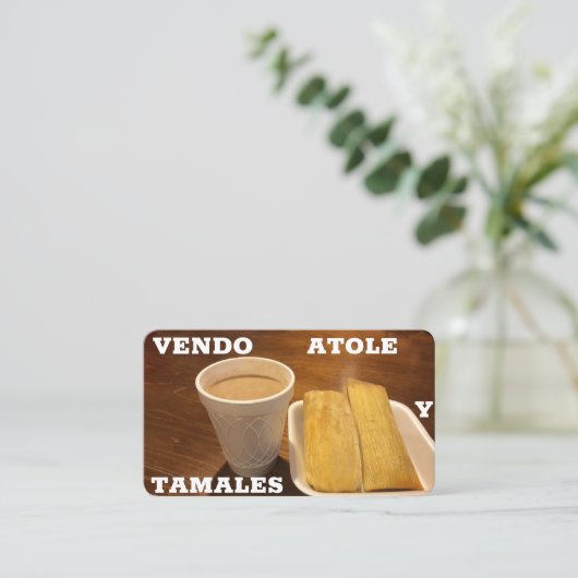 Vendo Atole y tamales名刺 名刺 (スタンド正面)