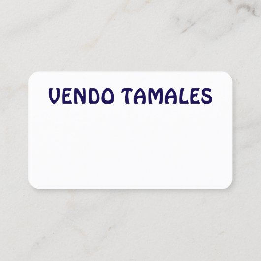 Vendo Atole y tamales名刺 名刺 (裏面)