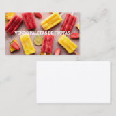 Vendo paletas de frutas 名刺 (正面/裏面)