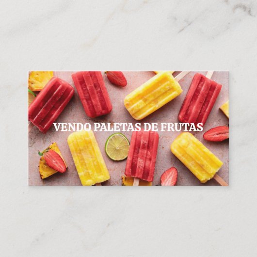 Vendo paletas de frutas 名刺 (正面)