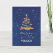 Vendor Christmas Tree on Navy カード (正面)