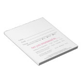 Vendor Lead Slips for Booking & Recruit Pink Zebra ノートパッド (アングル)