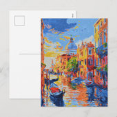 Venetian Canal at Sunset  シーズンポストカード (正面/裏面)