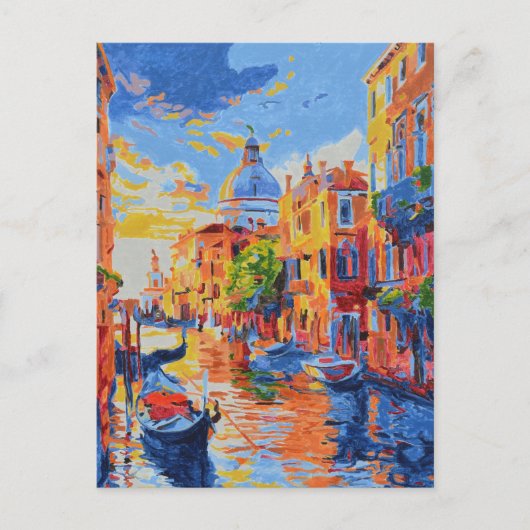 Venetian Canal at Sunset  シーズンポストカード (正面)