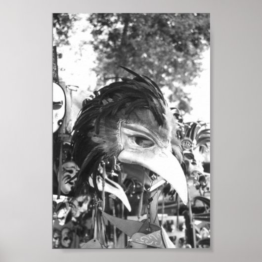 Venetian Carnival Mask Venice Italy Poster Print ポスター (正面)