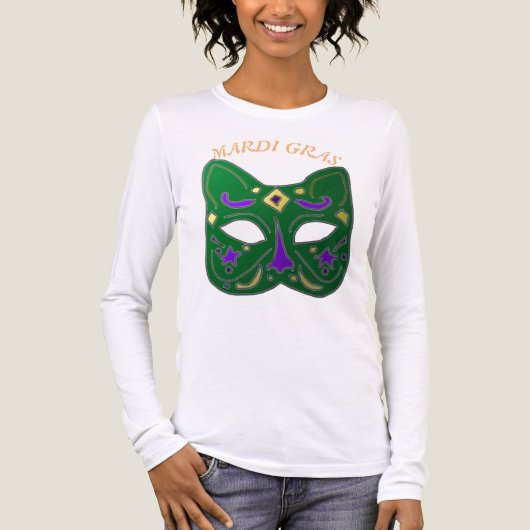 Venetian Cat Mask Mardi Gras T-Shirt トライブレンドＴシャツ (正面)