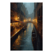 Venetian Glow – Rainy Night Lights and Reflections ポスター (正面)