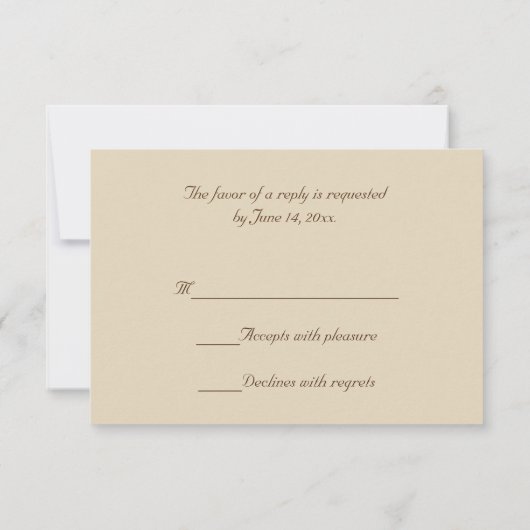 Venetian Gondolas - RSVPカード (裏面)