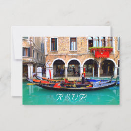 Venetian Gondolas - RSVPカード