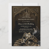 Venetian gothic Masquerade Party invitation 招待状 (正面)