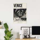 Venetian Gothic Poster Venice Arcade Architecture ポスター (ホームオフィス)