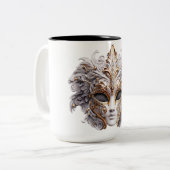 Venetian Intricately Decorated in Gray Hues ツートーンマグカップ (正面左)