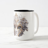 Venetian Intricately Decorated in Gray Hues ツートーンマグカップ (正面右)