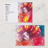 VENETIAN MASQUERADE顔 – 赤いマスク 名刺 (正面/裏面)