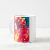 VENETIAN MASQUERADE顔 – 赤のカーニバルマスク コーヒーマグカップ (正面左)