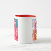 VENETIAN MASQUERADE顔 – 赤のカーニバルマスク マグカップ (中央)