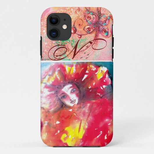 VENETIAN MASQUERADE - 赤いモノグラムのマスク Case-Mate iPhoneケース (裏面)