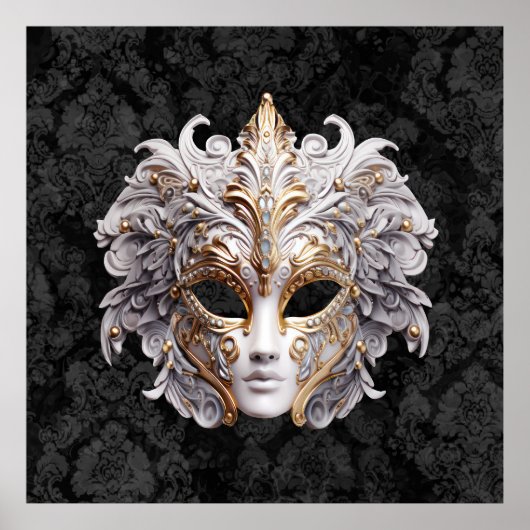 Venetian, Masquerade Carnival Mask ポスター (正面)