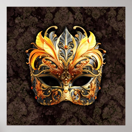 Venetian Masquerade Golden Mask ポスター (正面)