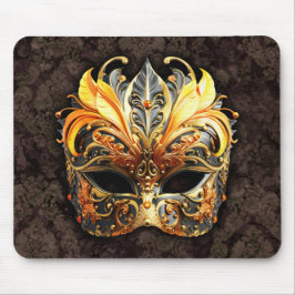 Venetian Masquerade Golden Mask マウスパッド