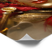 Venetian Masquerade Mask Art Poster ポスター (角)