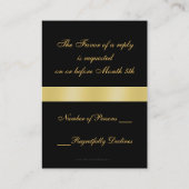 Venetian Masquerade Mask RSVPウェディングカード エンクロージャーカード (裏面)