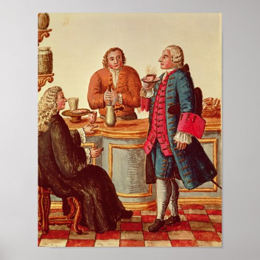 Venetian Noblemen in a Cafe ポスター (正面)