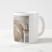 Venetian Plaster Architectural Arc Wallpaper ジャンボコーヒーマグカップ (正面右)