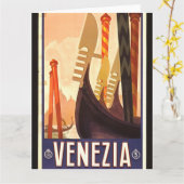 Venezia 1920年 カード (黄色い花)