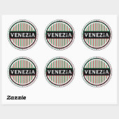 Venezia City Pride Emblem – Italian Identity ラウンドシール (シート)