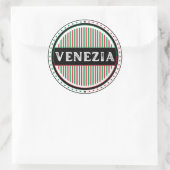 Venezia City Pride Emblem – Italian Identity ラウンドシール (バッグ)