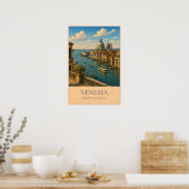 Venezia, Italy – Vintage Travel Poster ポスター (キッチン)