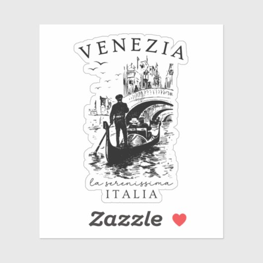 Venezia La Serenissima – Venice Travel Souvenir シール (シート)