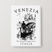 Venezia La Serenissima – Venice Travel Souvenir 缶バッジ (正面)