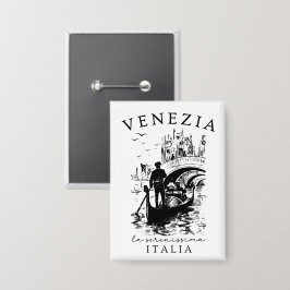 Venezia La Serenissima – Venice Travel Souvenir 缶バッジ